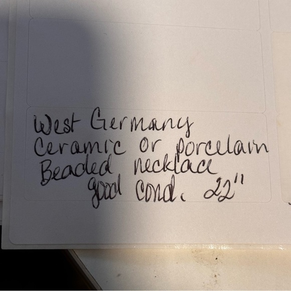 West Germany porcelain or ceramic water color beaded double strand - Picture 7 of 7